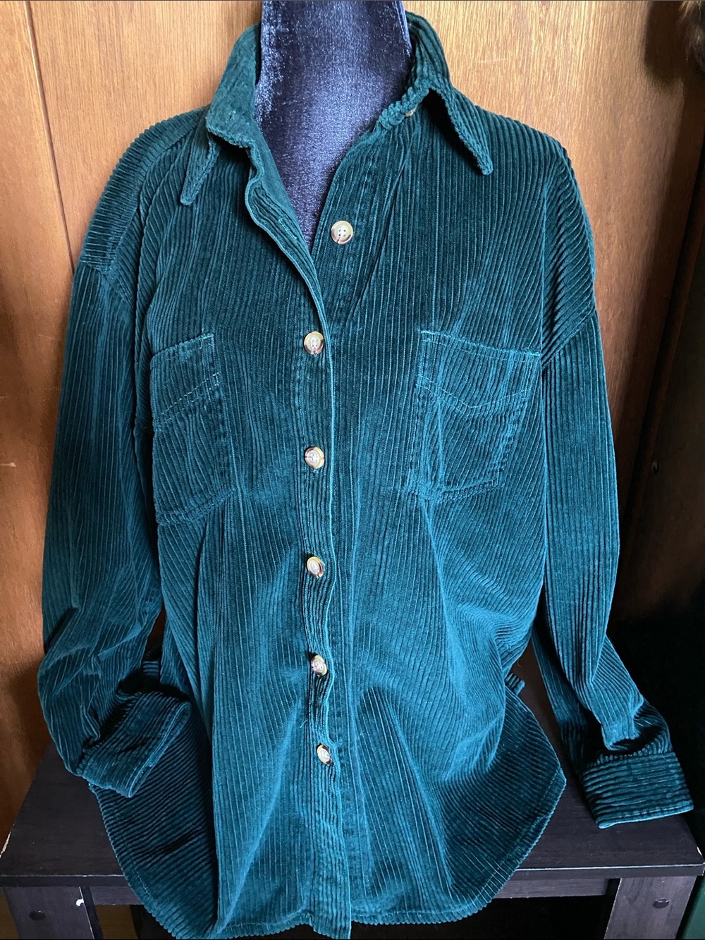 Carolina Blues 100% Cotton Corduroy Shacket